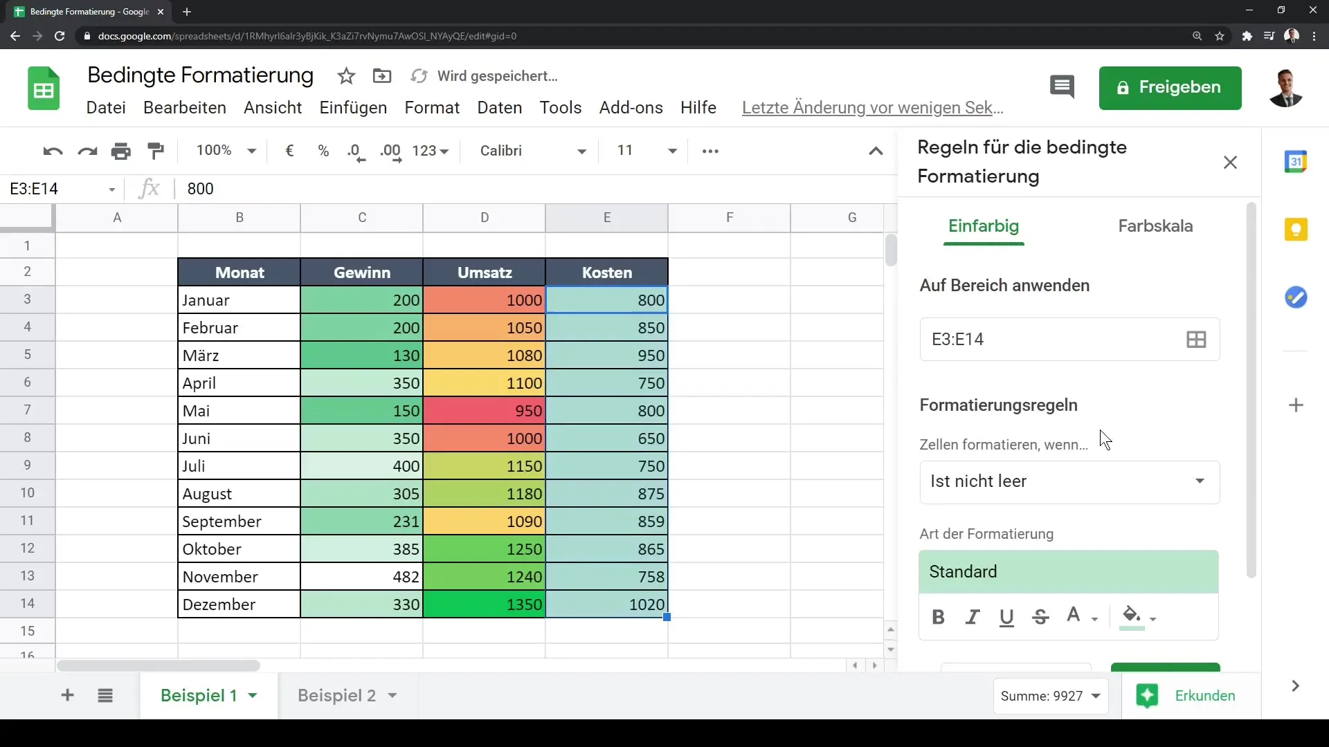 Google Sheets : Formatage conditionnel des cellules simplifié