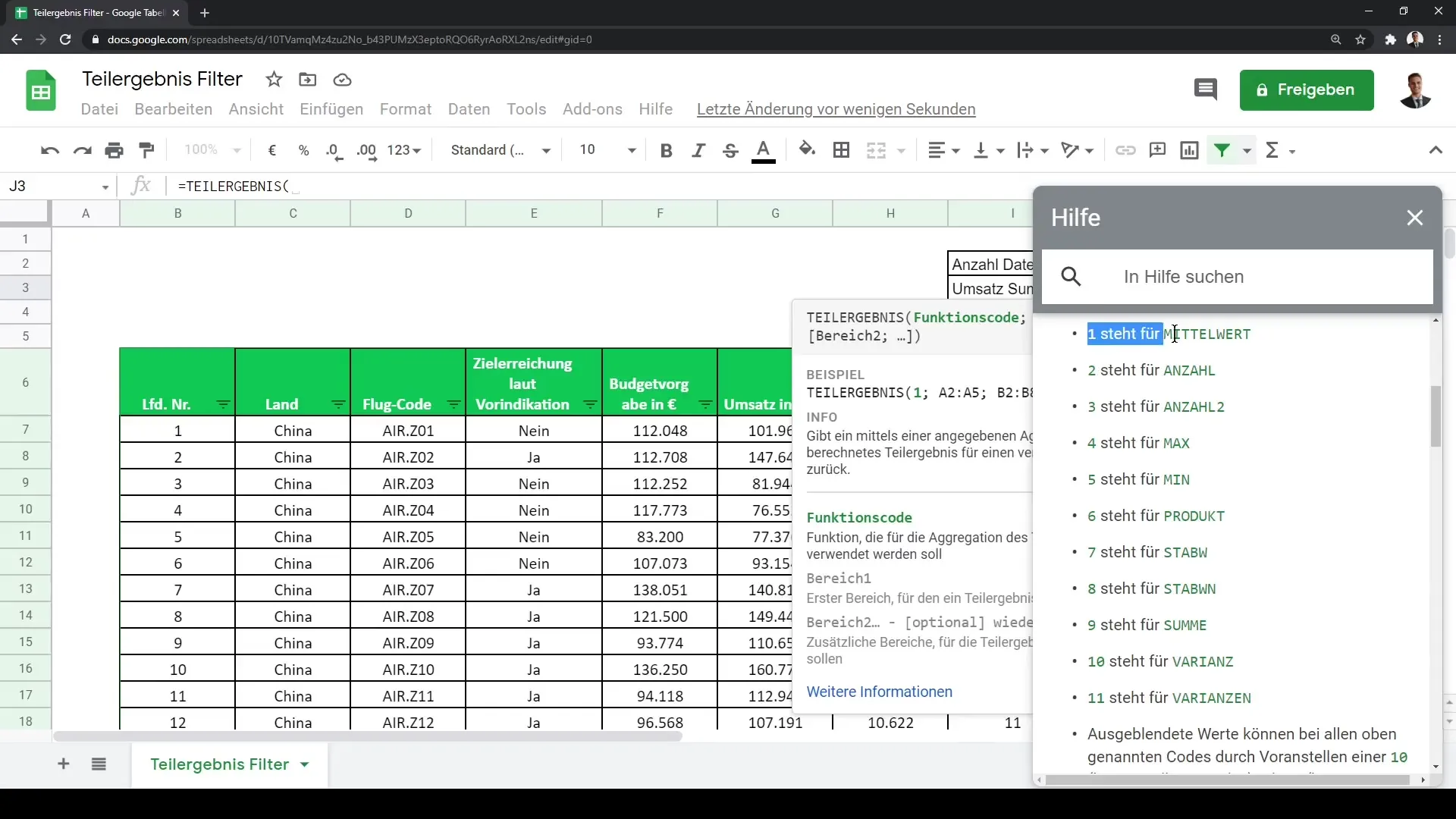 Google Sheets: Análisis de datos eficiente con la función SUBTOTALES