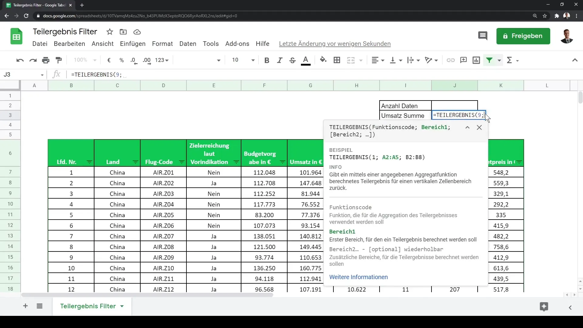 Google Sheets: Análisis de datos eficiente con la función SUBTOTALES