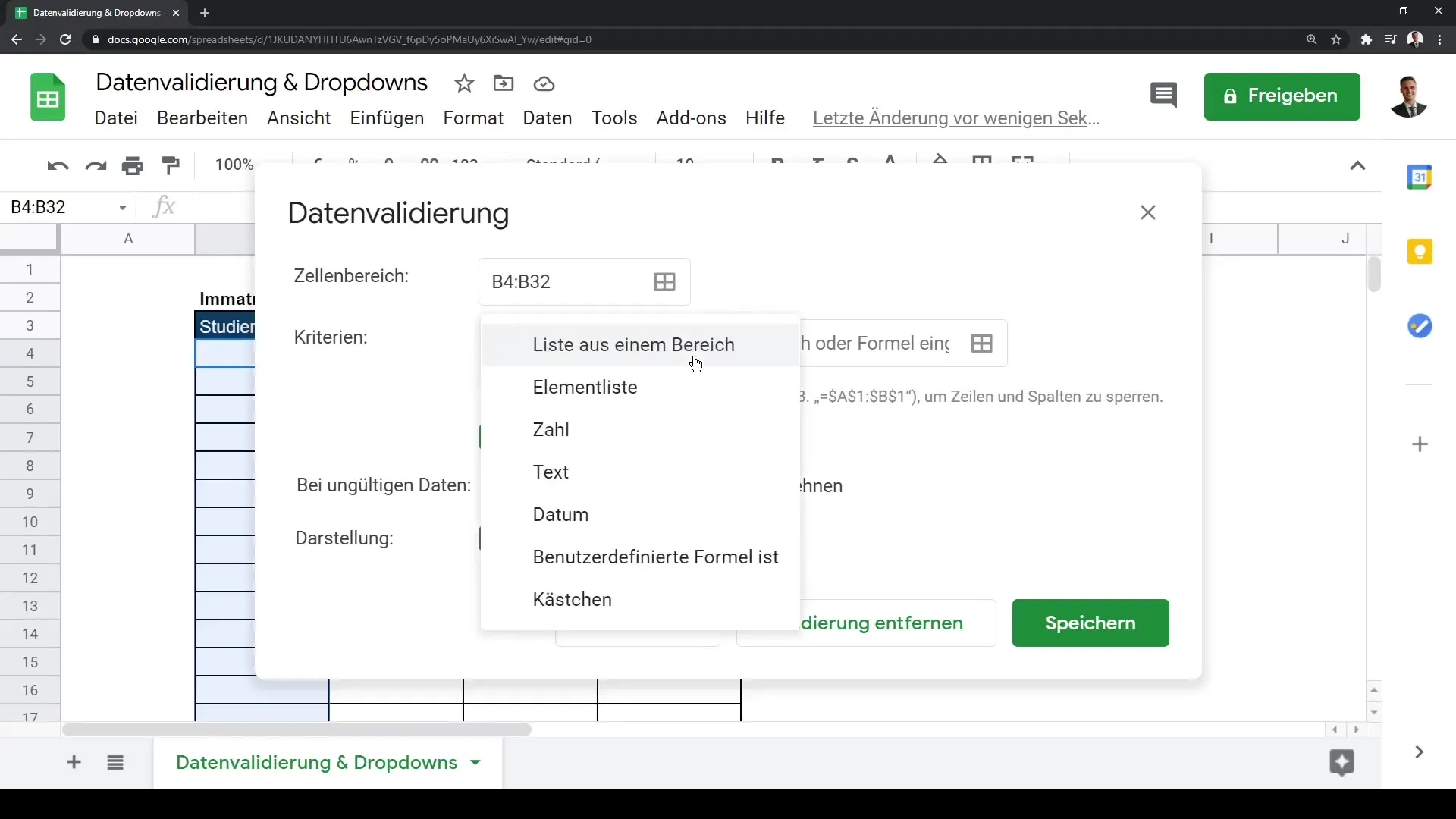 Datu validācija un nolaišanas izvēlnes Google Sheets: Soli pa solim rokasgrāmata