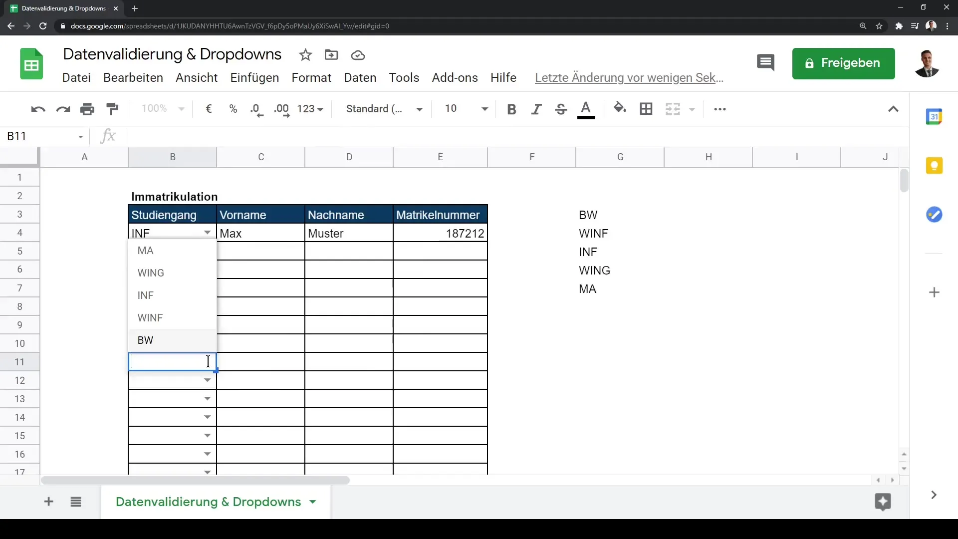 Validation des données et listes déroulantes dans Google Sheets : un guide étape par étape