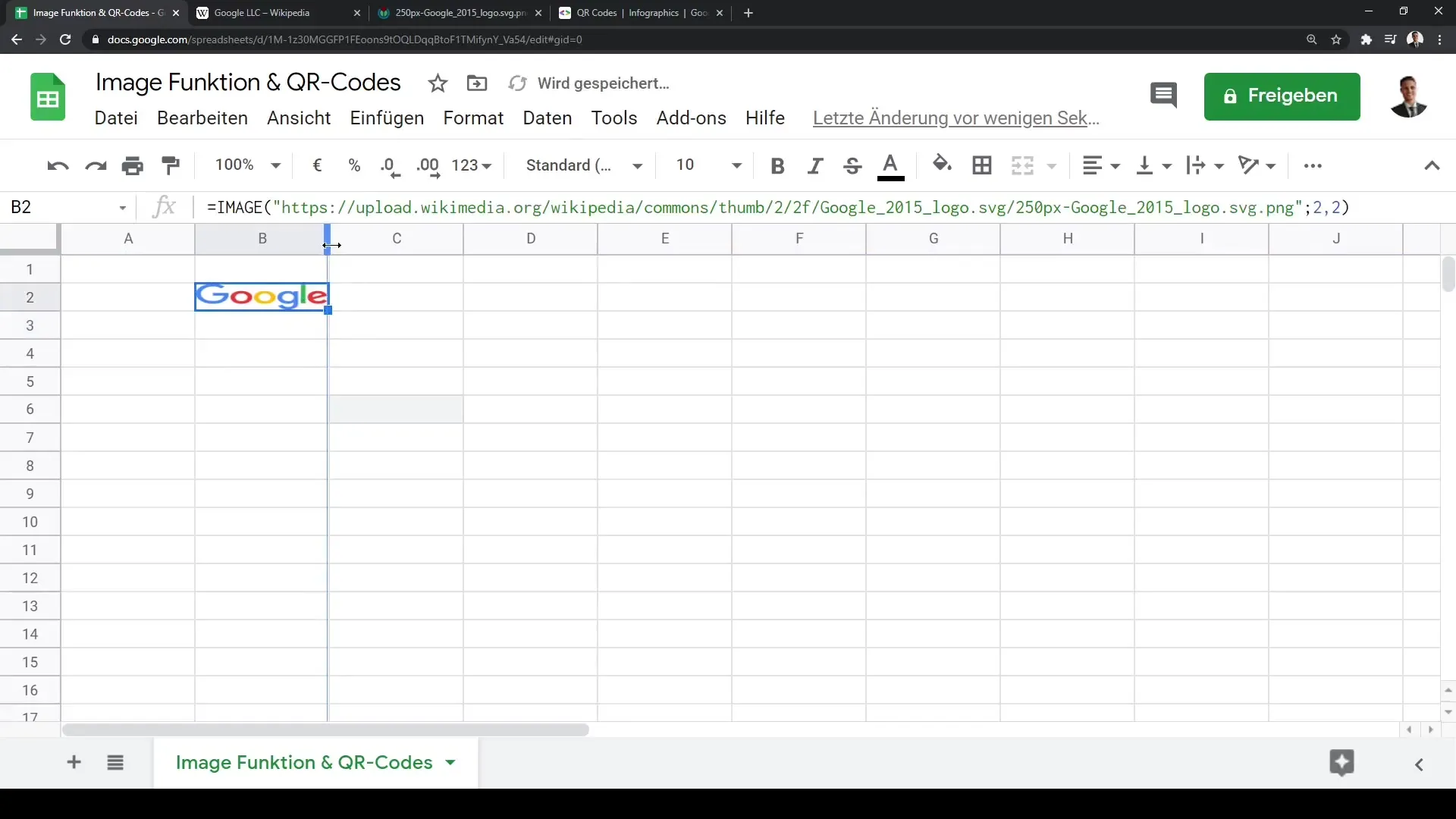 Google Sheets: Penggunaan efisien fungsi gambar