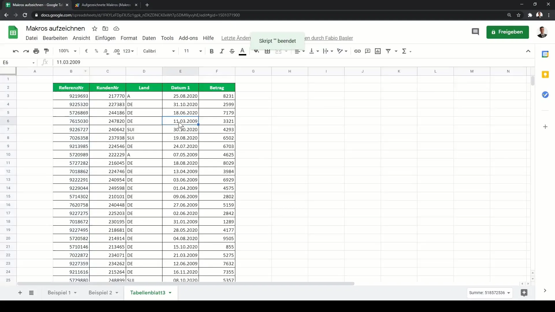 Automatización de pasos de trabajo en Google Sheets - Un completo tutorial de macros