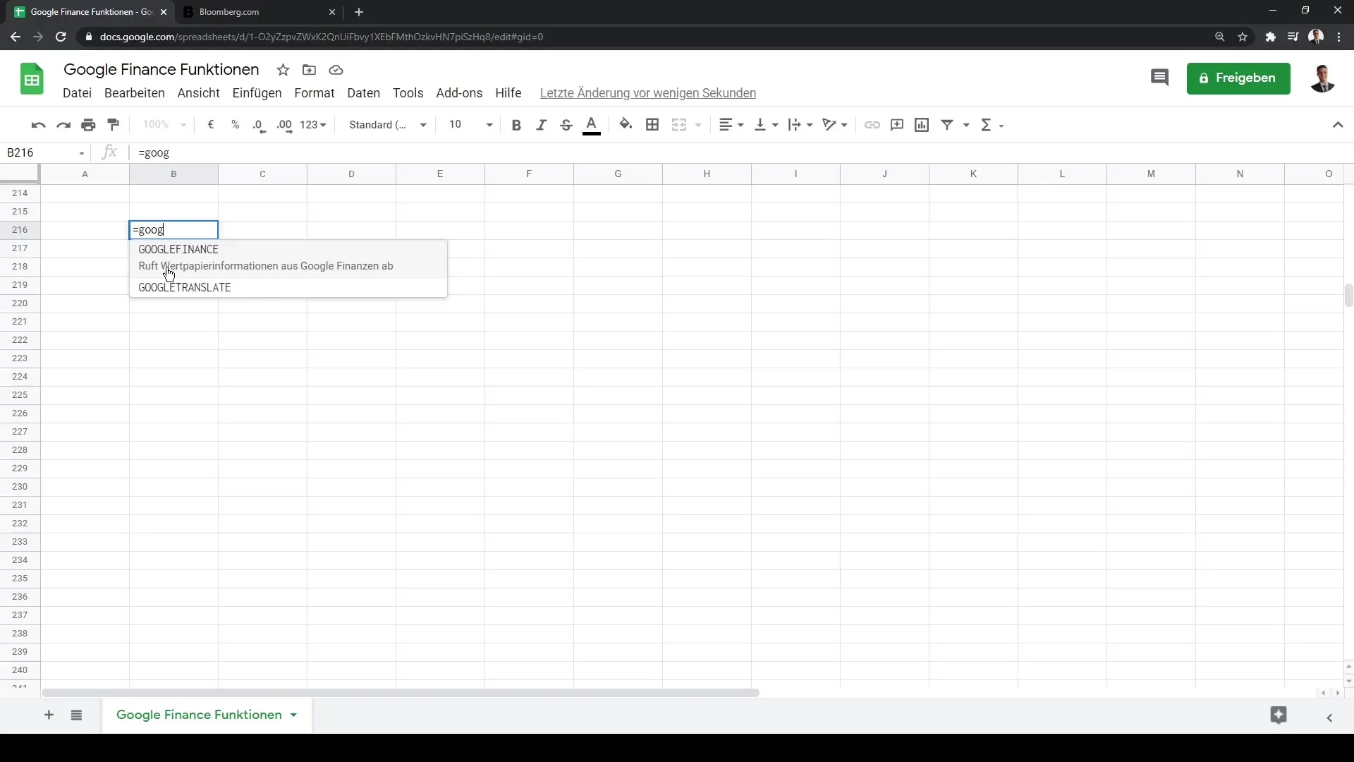 Google Sheets pamācība: pareizi izmantot Google Finance funkciju