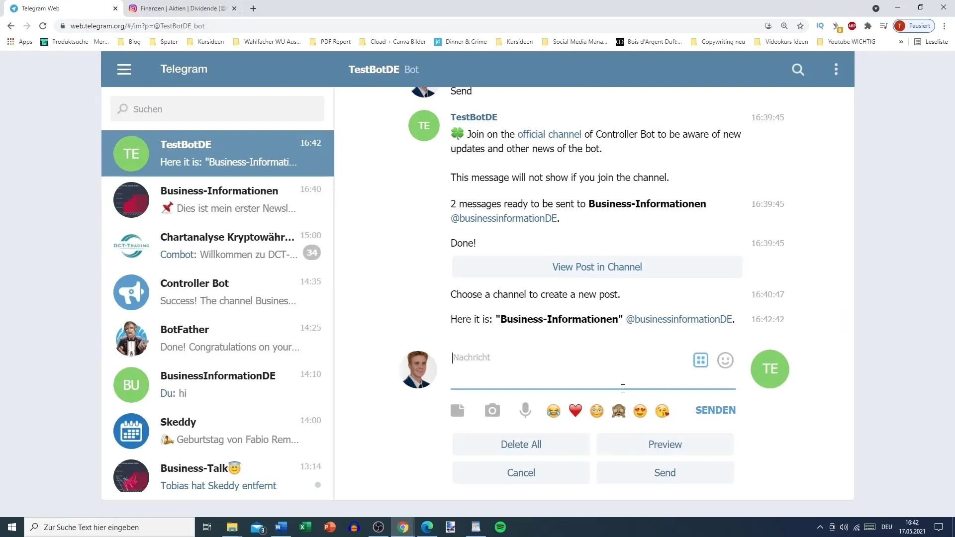 Send and manage Telegram posts effectively