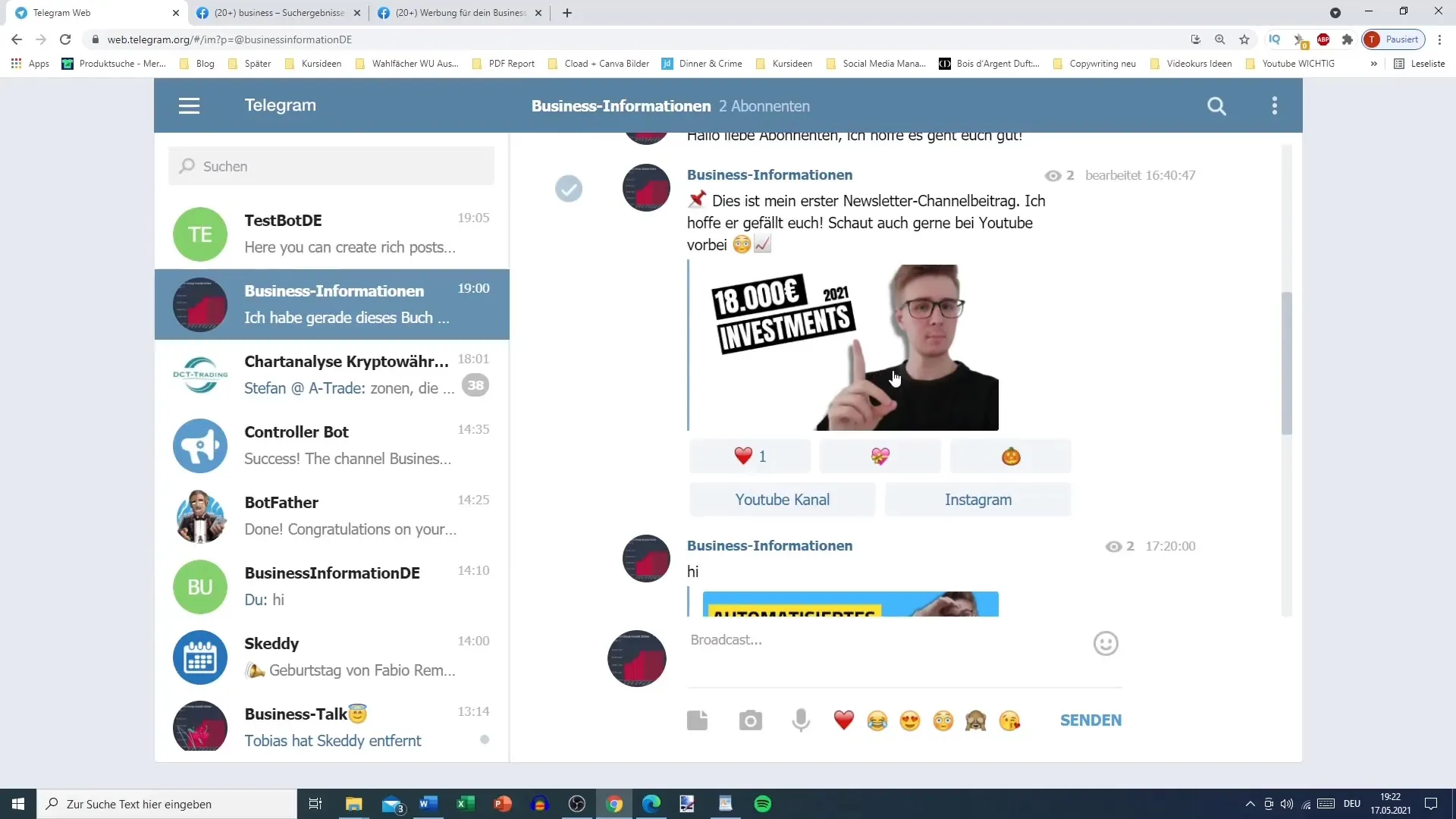 Marketing sur Telegram pour débutants - Acquisition d'abonnés via Facebook