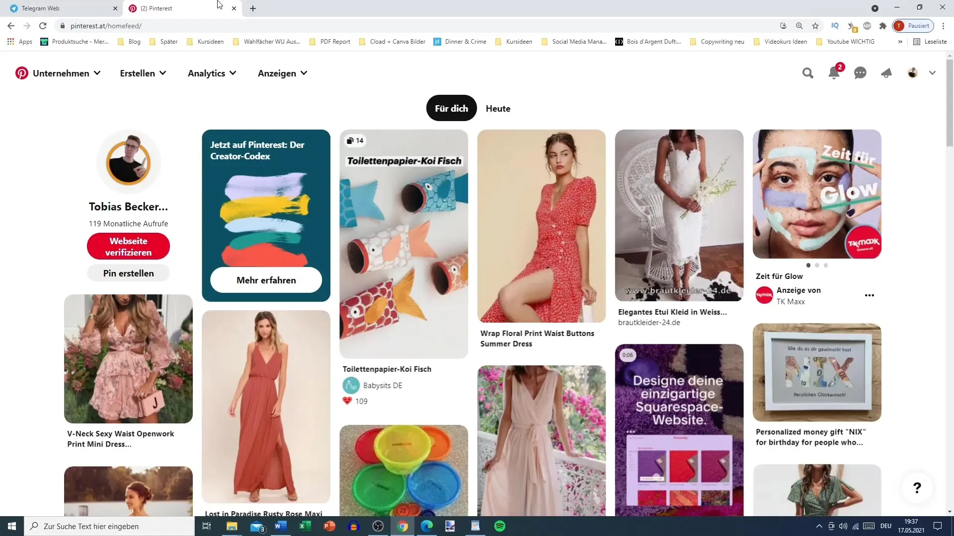 Graphiques pour Telegram et Pinterest : voici comment réussir avec les deux plateformes