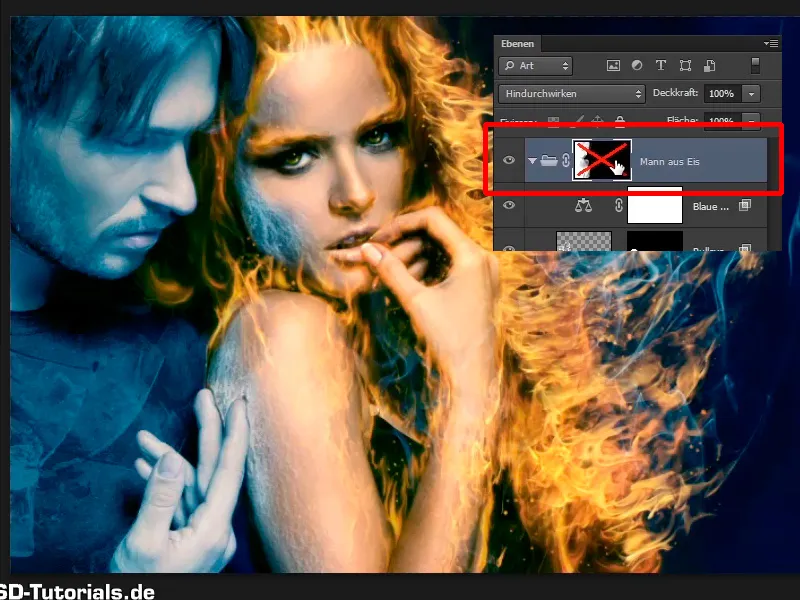 Photoshop-Composing - Api dan Es - Bagian 10: Penyempurnaan tampilan beku yang lebih lanjut