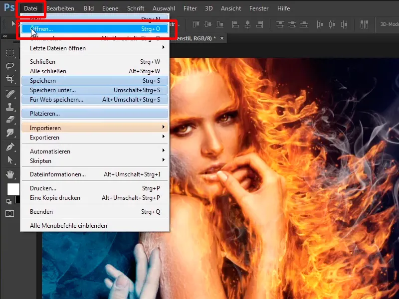 Photoshop-Composing - Φωτογραφία με υποστρώματα - Φωτιά και Πάγος - Μέρος 10: Επιπλέον βελτίωση του ψυχρού στυλ. 