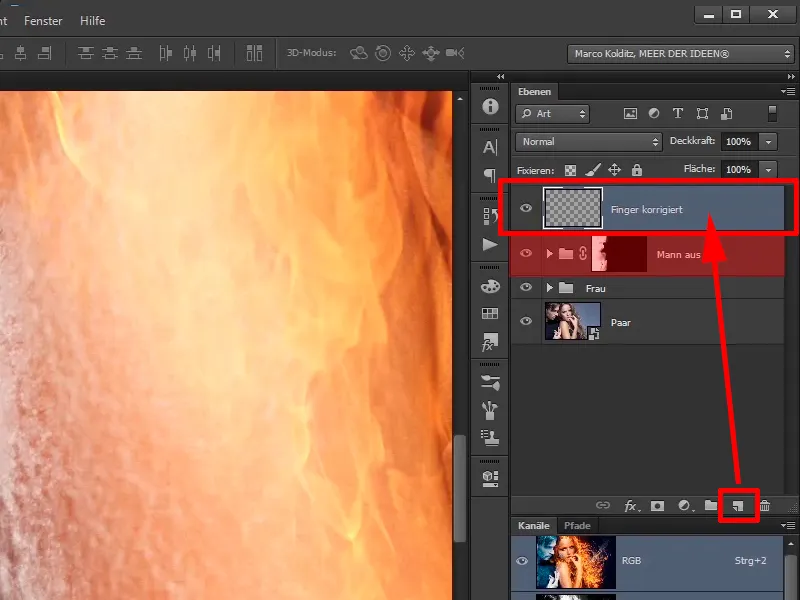 Composing Photoshop - Api dan Es - Bagian 10: Peningkatan lain dari tampilan yang beku.