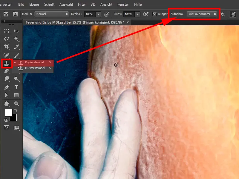 Kompositing Photoshop - Api dan Es - Bagian 10: Optimisasi lebih lanjut tampilan beku