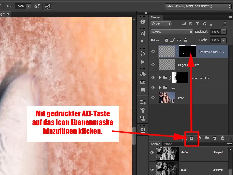 Photoshop composing - Fire and ice - Part 10: Further optimization of the frosty look