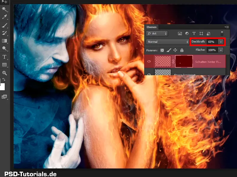 Photoshop composing - Fire and ice - Part 10: Further optimization of the frosty look