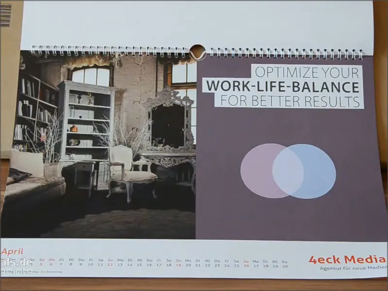 Diseño e impresión profesional de calendarios de pared DIN A3