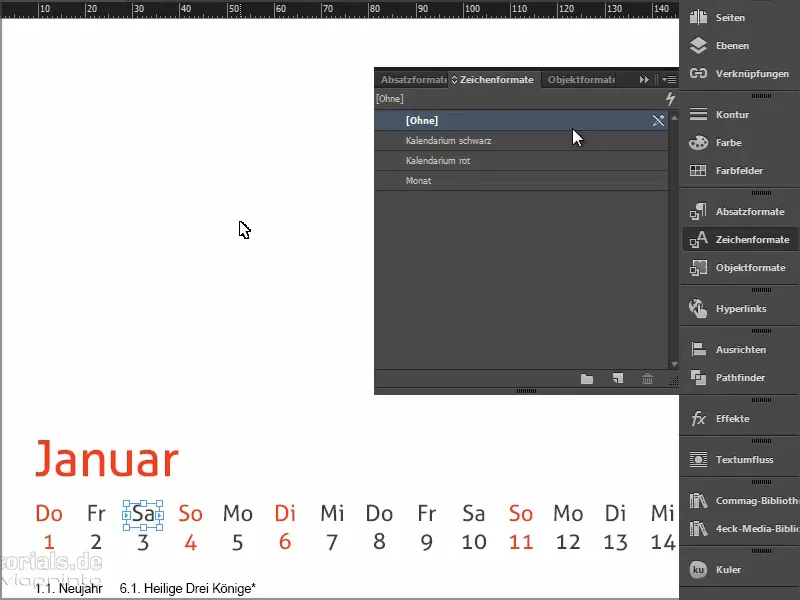 Designe og skriv ut en profesjonell kalender av typen DIN A3.