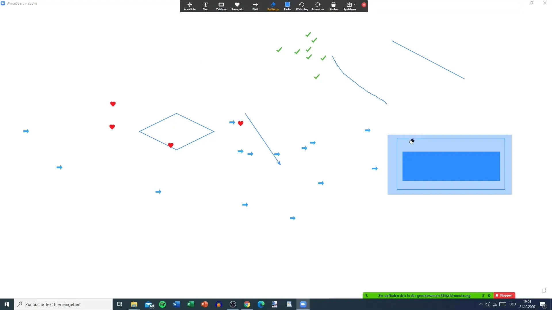 Utilisation interactive du tableau blanc dans Zoom