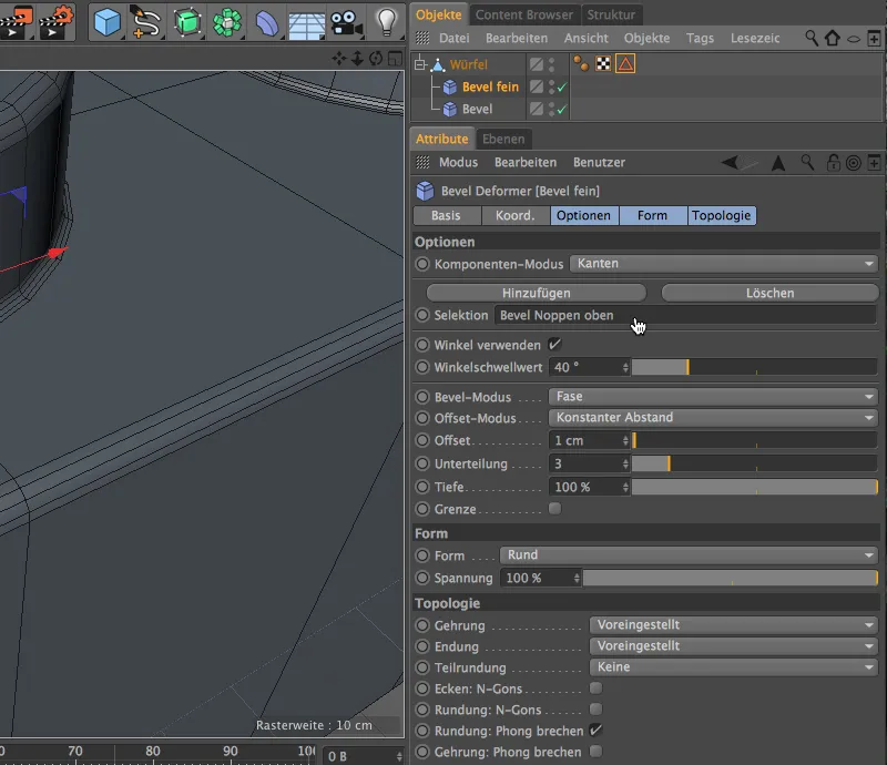 Uus versioonis 16 - modelleerimine Bevel-deformeerijaga.