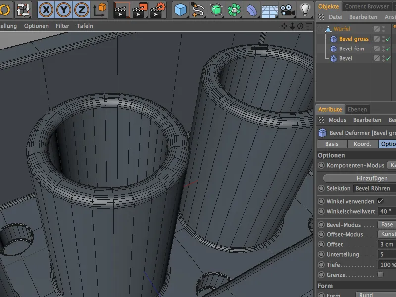 Neu in Release 16 - Modelling mit dem Bevel-Deformer