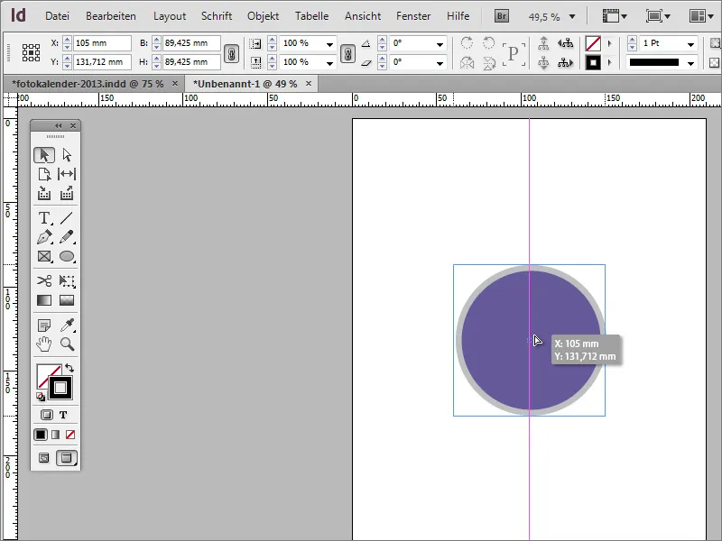 Designd fotokalender inkludert forside i Adobe InDesign.