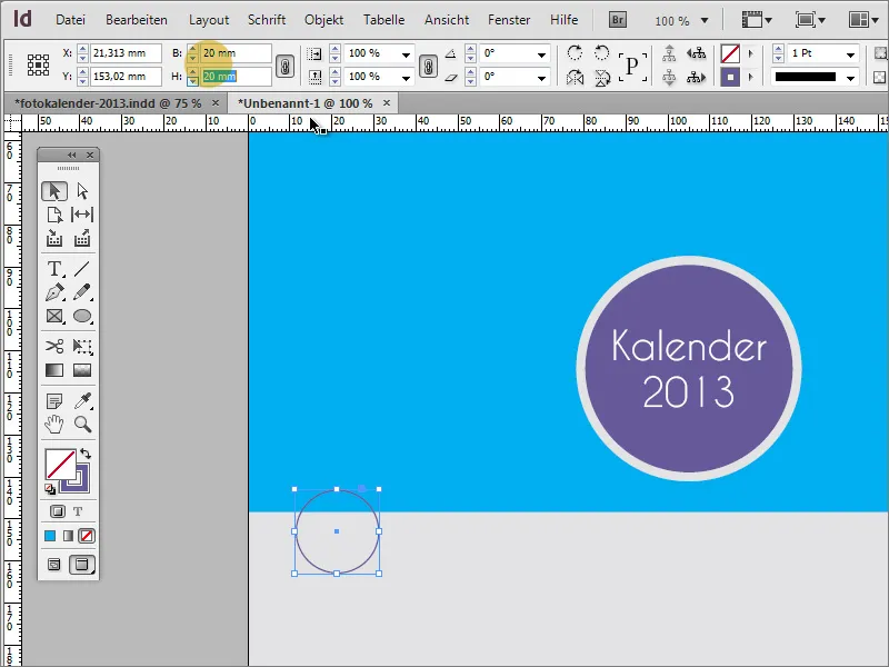 Design fotokalender inkludert forside i Adobe InDesign.