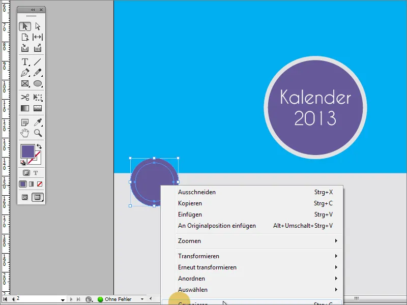 Designt fotokalender inkludert forsiden i Adobe InDesign.