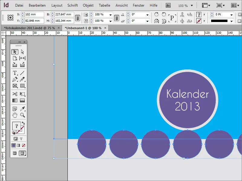 Designa fotokalender inkl. omslag i Adobe InDesign.