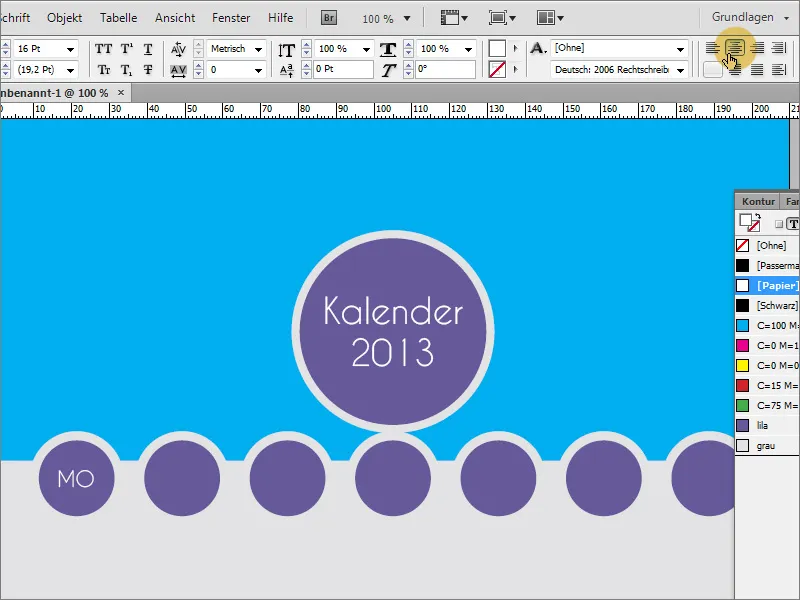 Designt fotokalender med forside i Adobe InDesign.