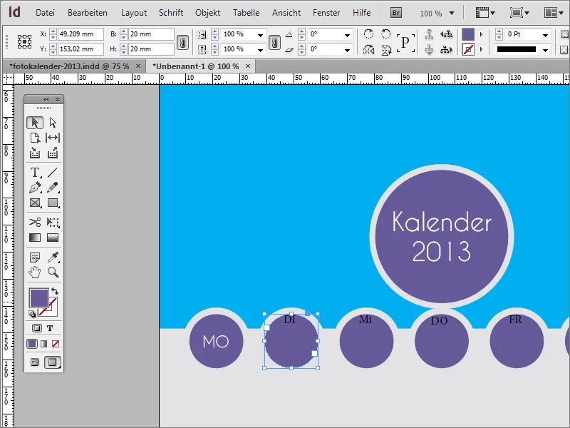 Skapa en fotokalender inklusive försättsblad i Adobe InDesign.