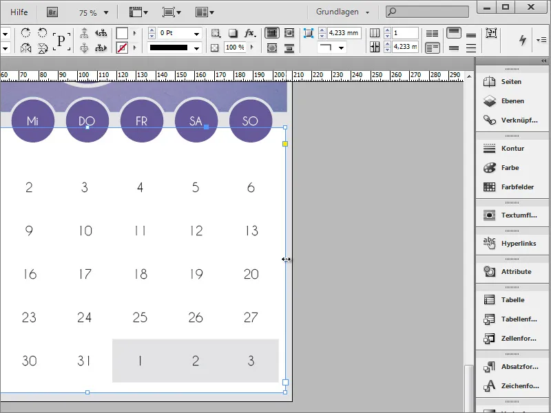 Designdin fotokalender inkludert forside i Adobe InDesign.