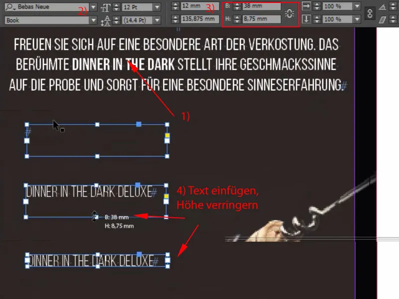 Carte d'invitation élégante au format DIN long avec encre fluo Partie 2