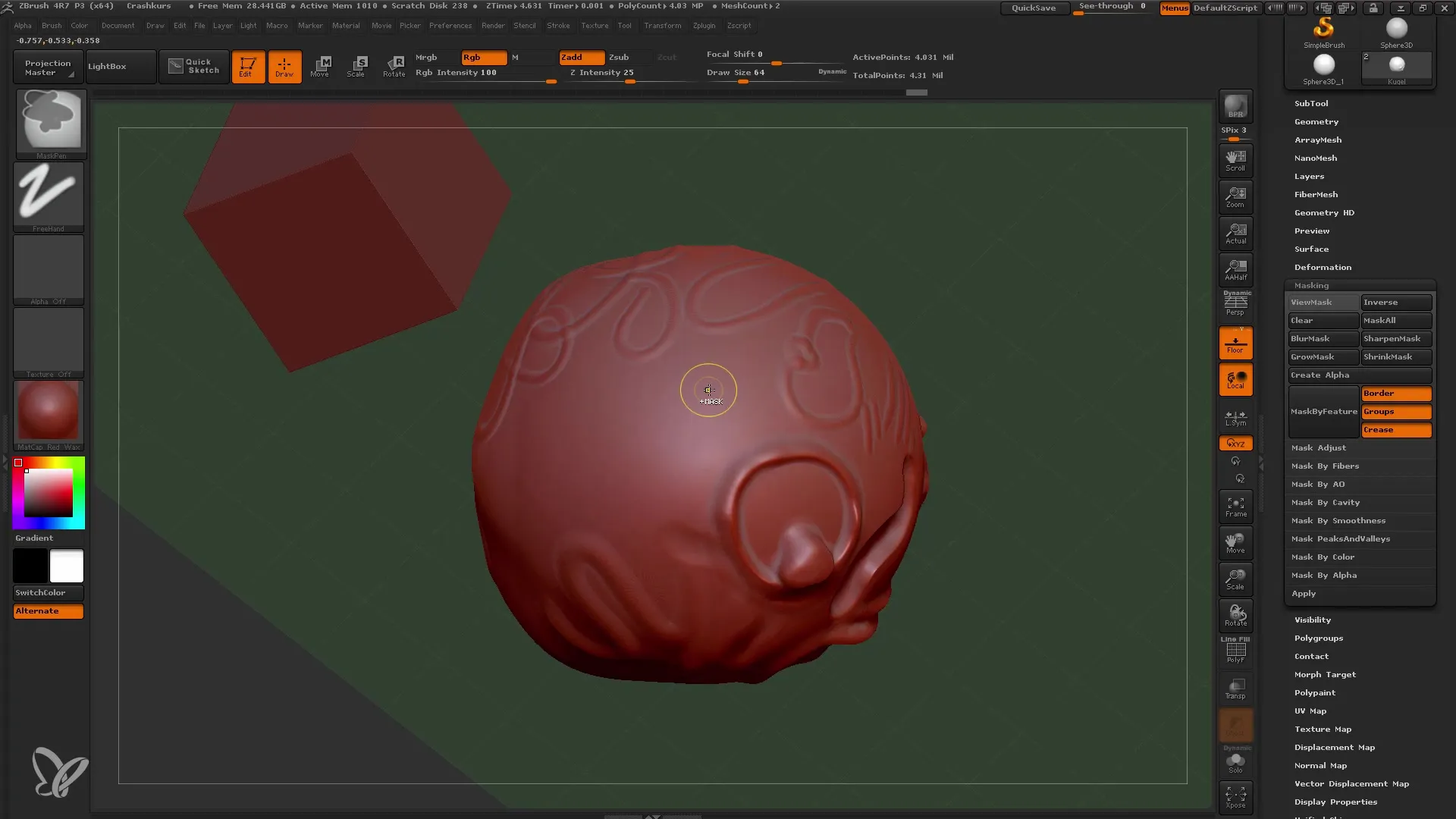 Pemula ZBrush: Bekerja Efisien dengan Subtools dan Masker