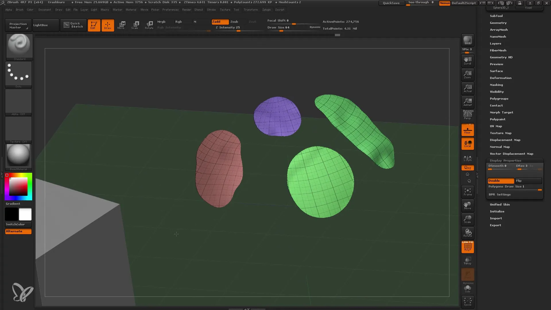 ZBrush Einsteiger: Effiziente Arbeit mit Subtools und Maske