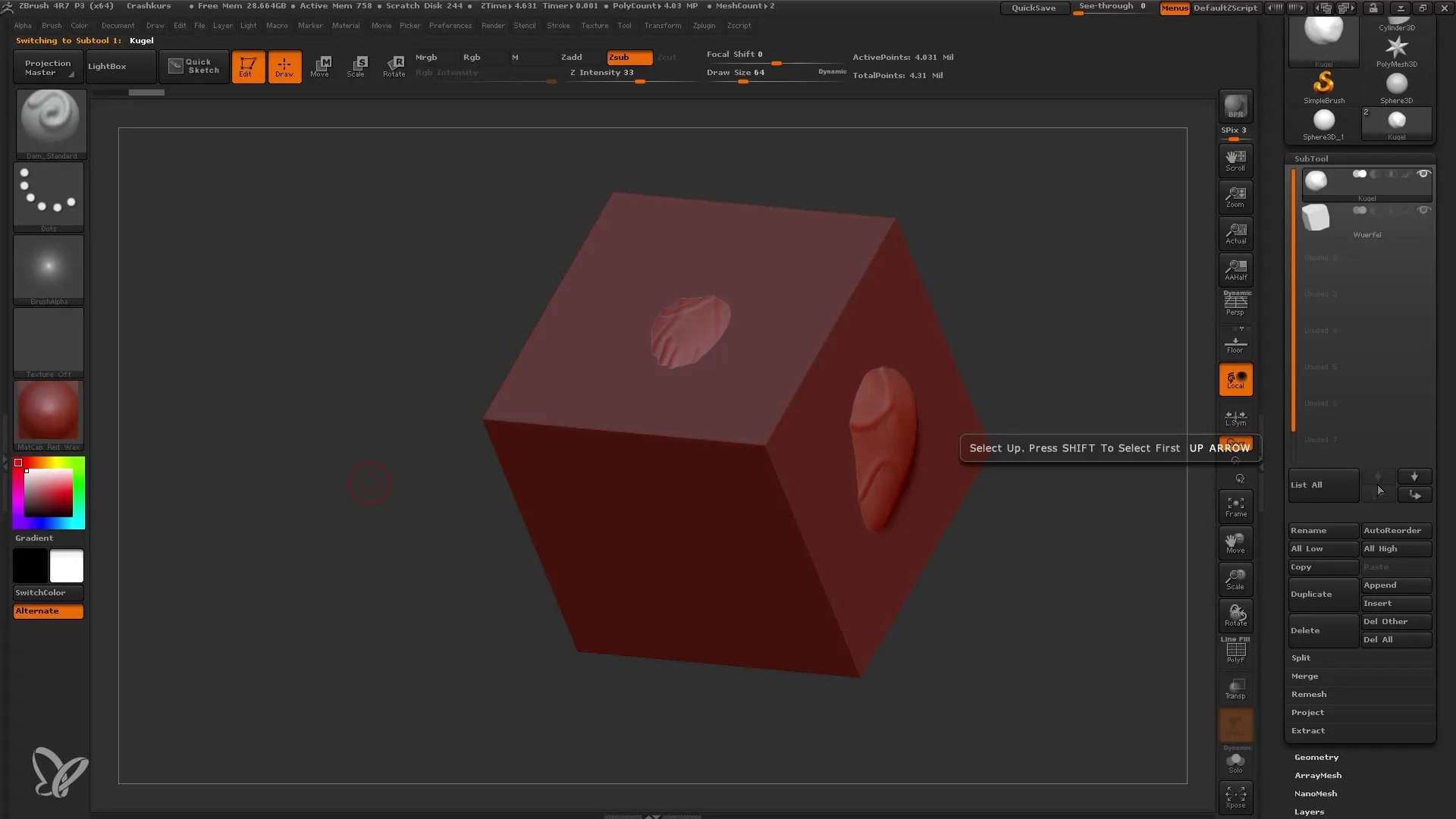 Pemula ZBrush: Bekerja Efisien dengan Subtool dan Masker