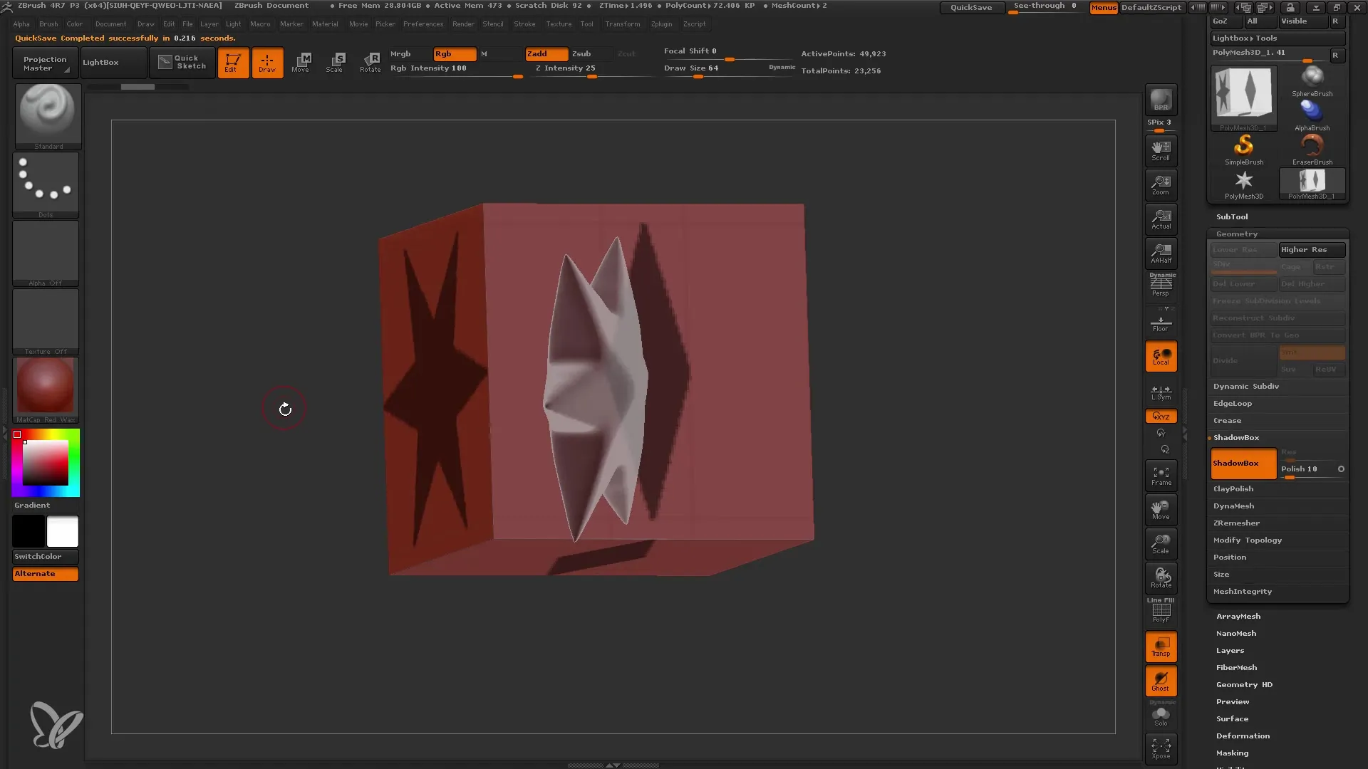 Shadowbox di ZBrush: Membuat mesh kompleks dengan cepat