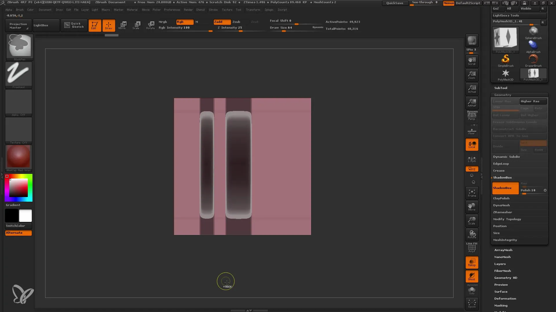 Shadowbox programmā ZBrush: ātra sarežģītu acu tīklu izveide