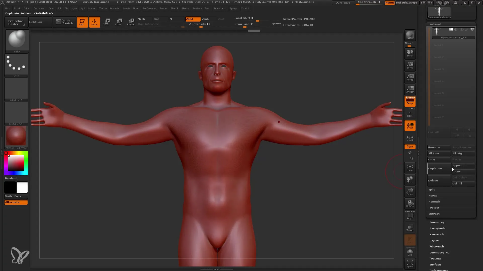 Osvojite krtačo MatchMaker v programu ZBrush