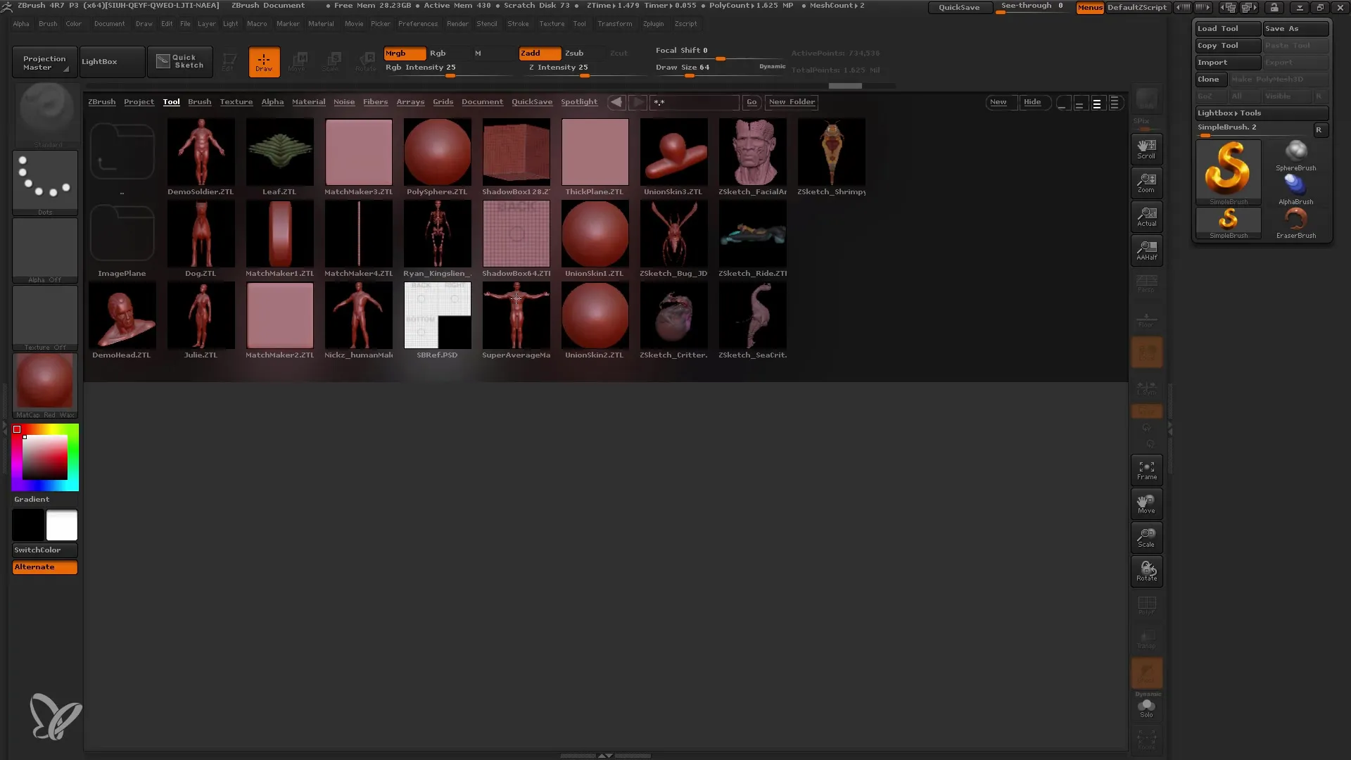 Kuas MatchMaker di ZBrush