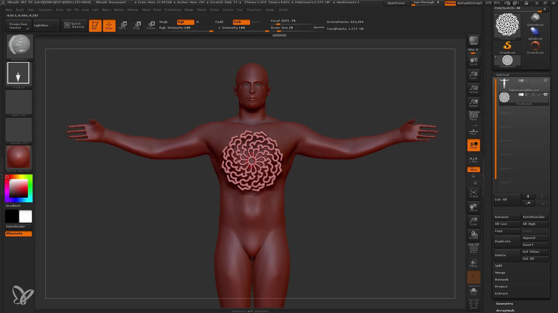 Kuas MatchMaker dalam ZBrush