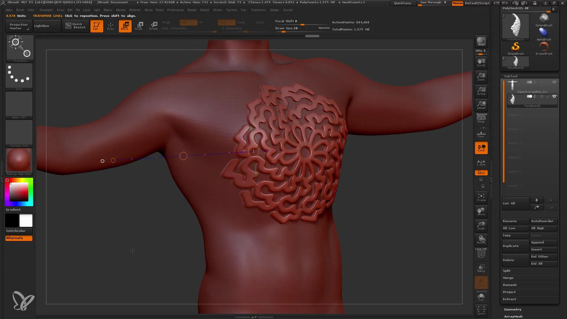 Ovladajte orodje MatchMaker Brush v programu ZBrush