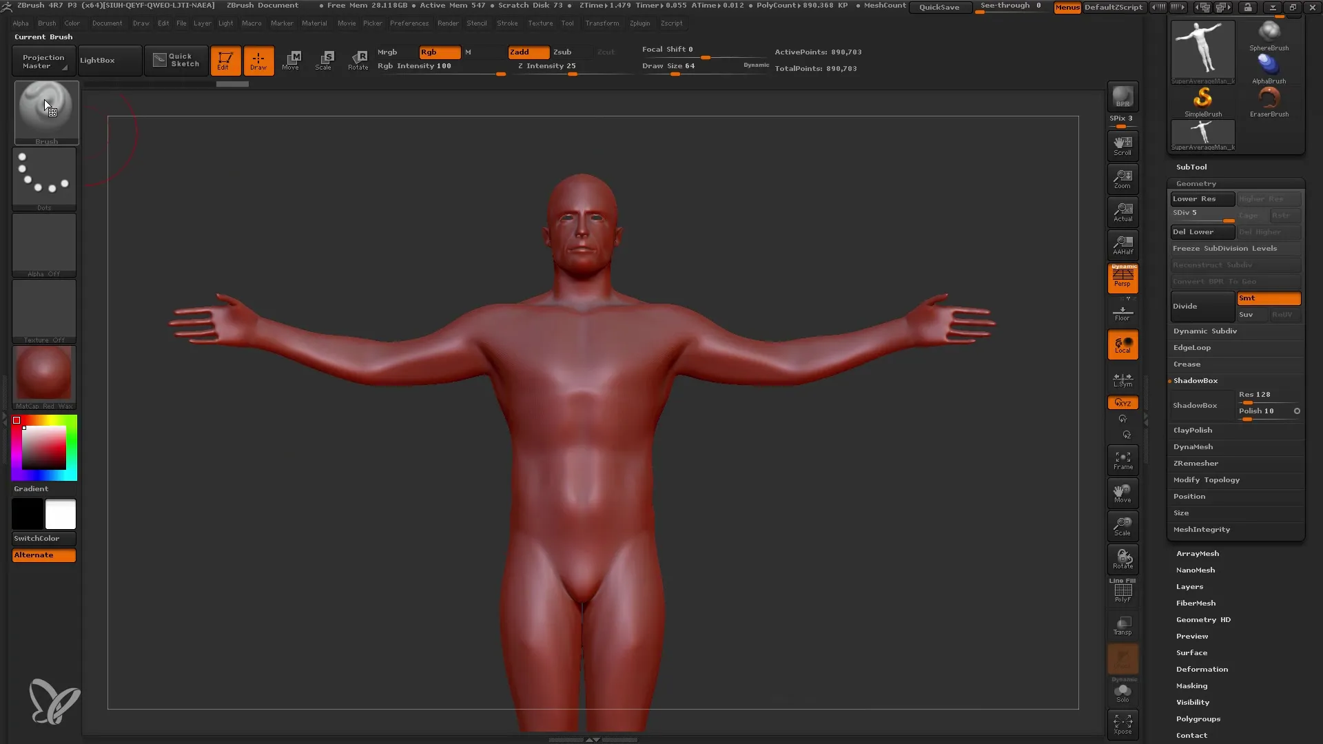 MatchMaker otas apgūšana programmā ZBrush