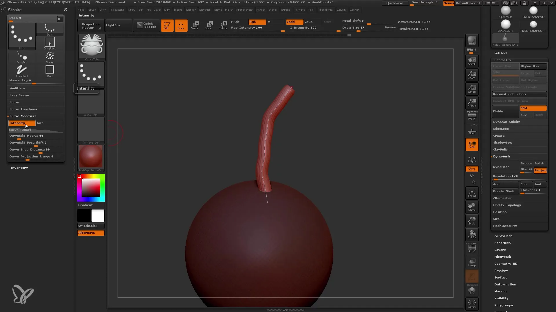 Einstieg in die Curve Brushes in ZBrush für Einsteiger