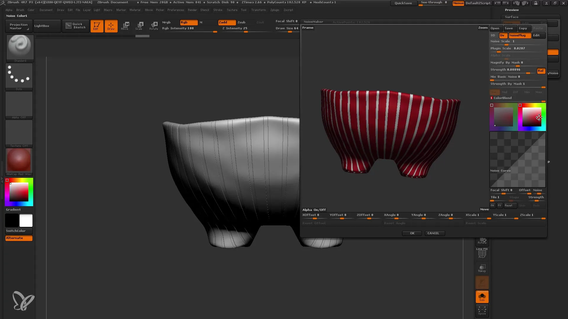 Perbaiki model 3D-mu dengan Surface Noise di ZBrush