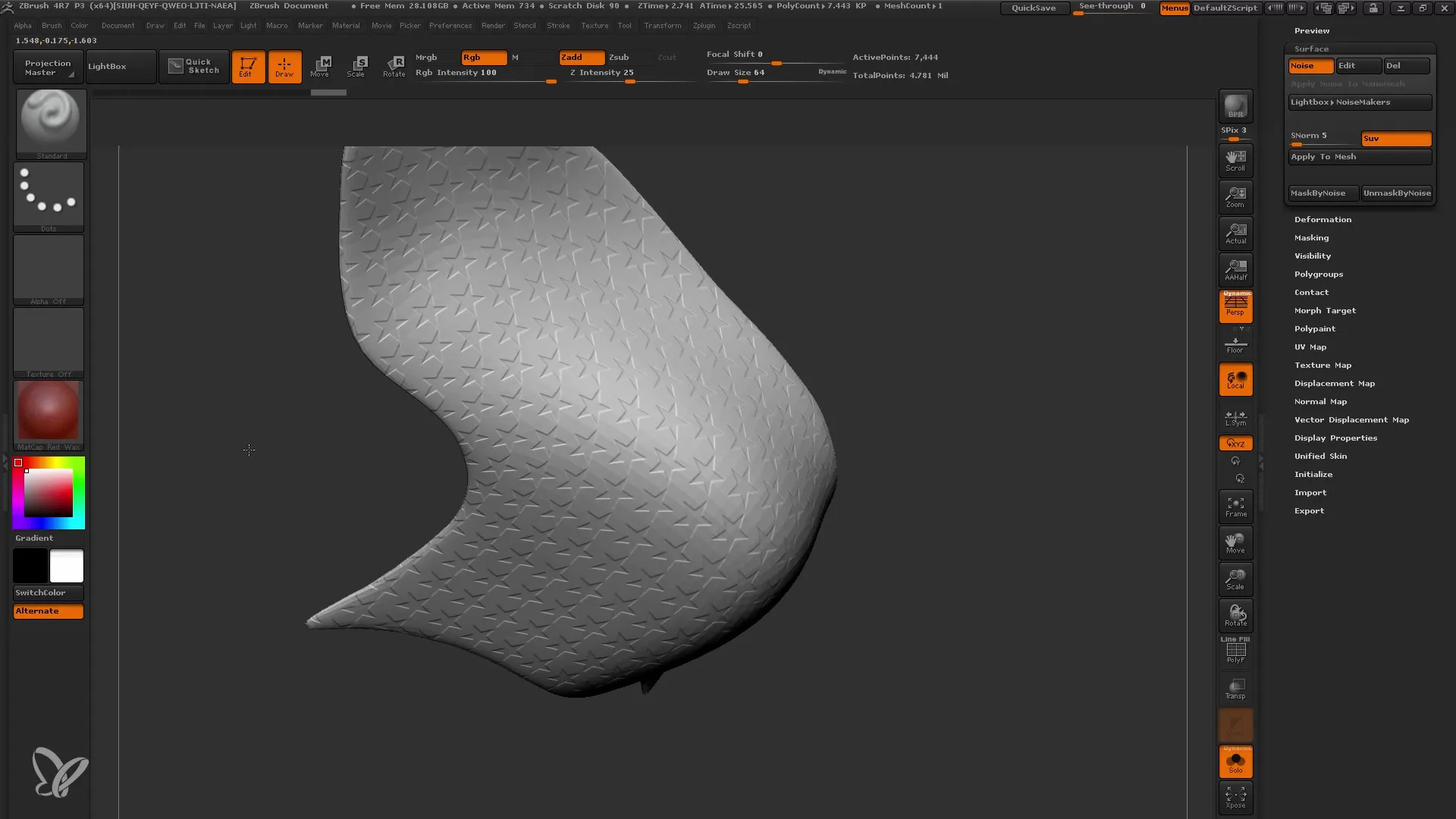 Verbessere deine 3D-Modelle mit Surface Noise in ZBrush