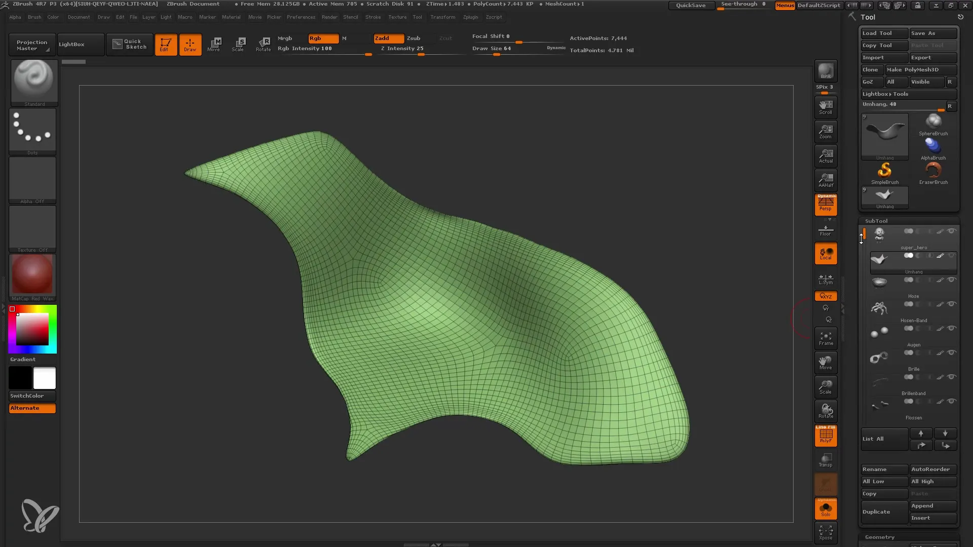 Perbaiki model 3D Anda dengan Surface Noise di ZBrush