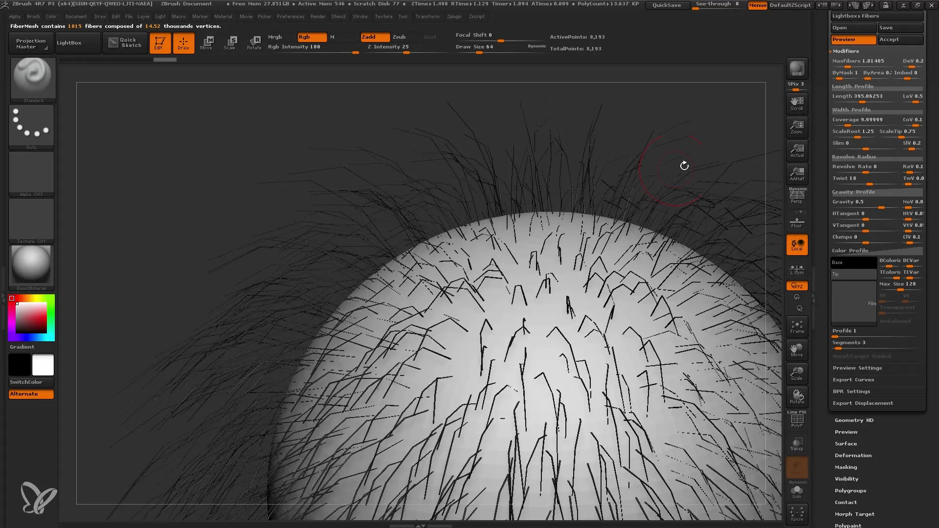 Fibermesh ZBrushis - samm-sammult juhend