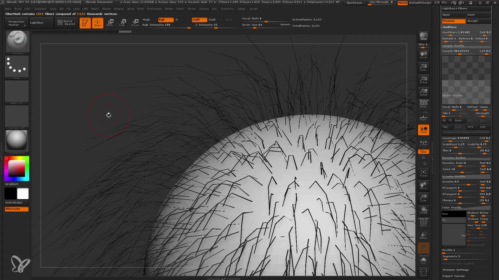 Fibermesh v ZBrushu - postopno navodilo