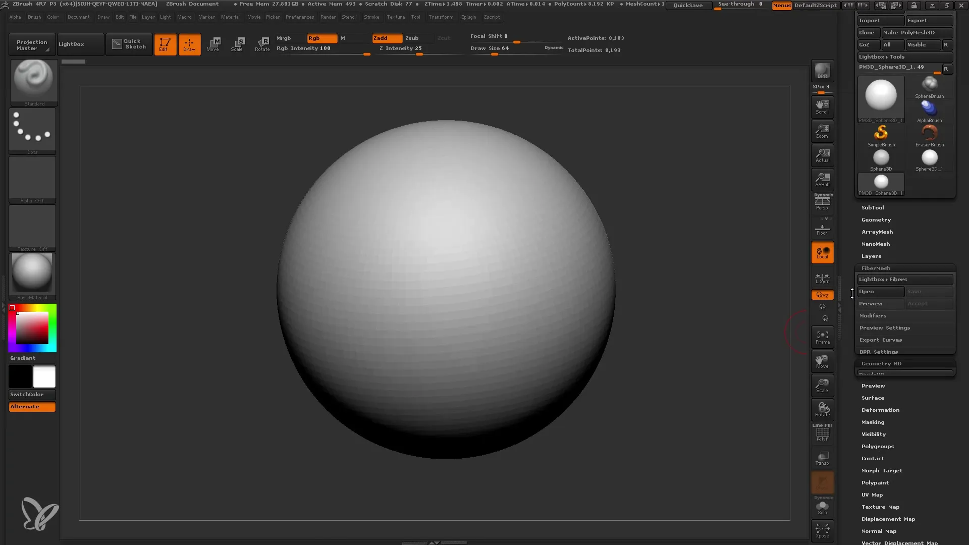 Fibremesh programmā ZBrush - soli pa solim