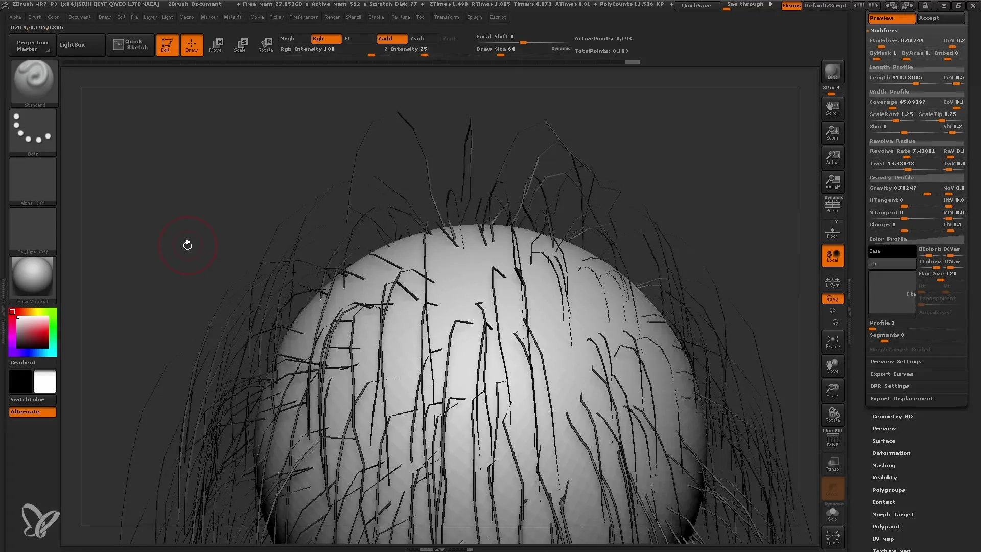 Fibermesh in ZBrush - Schritt für Schritt Anleitung