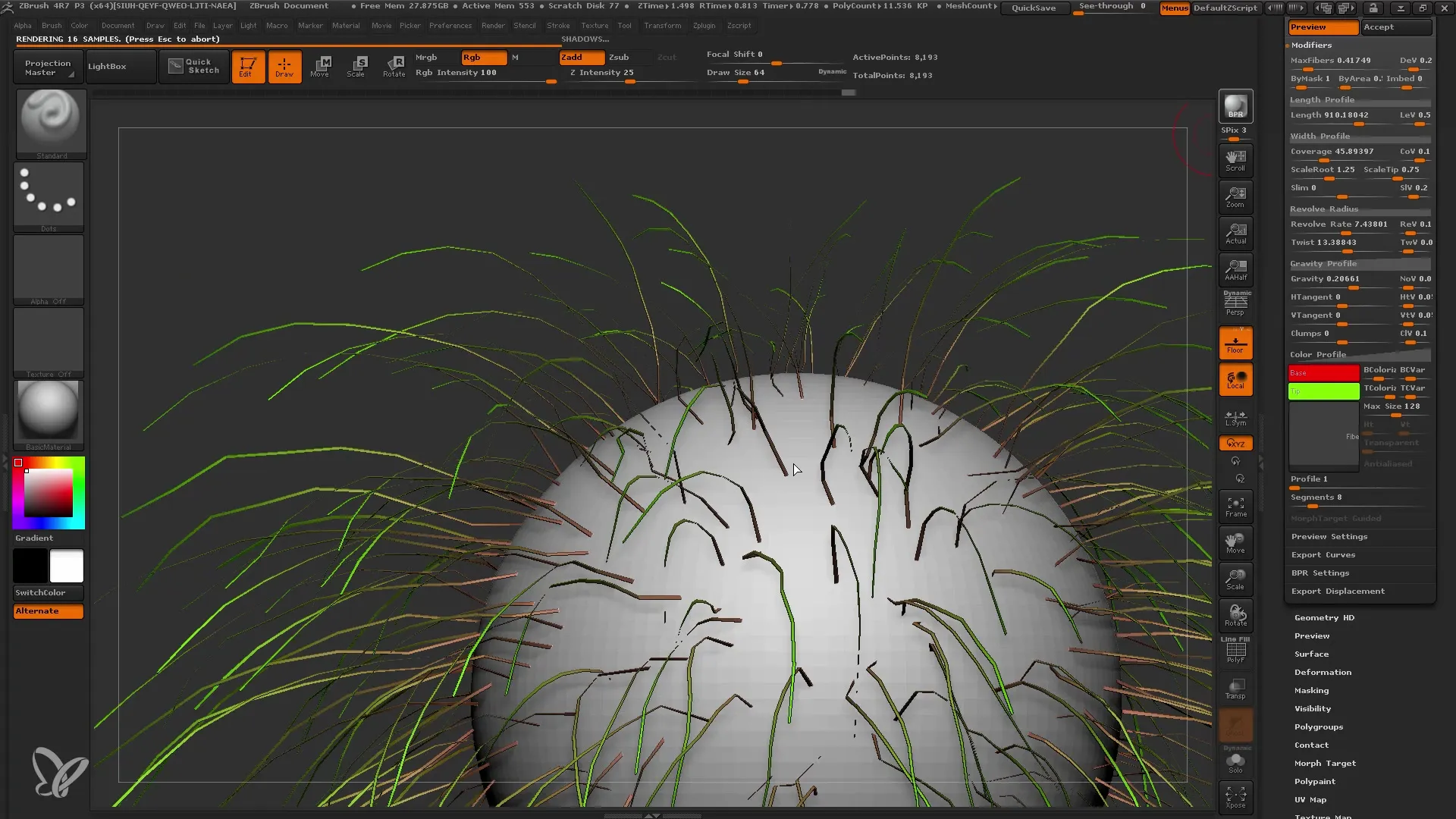 Fibremesh programmā ZBrush - soli pa solim