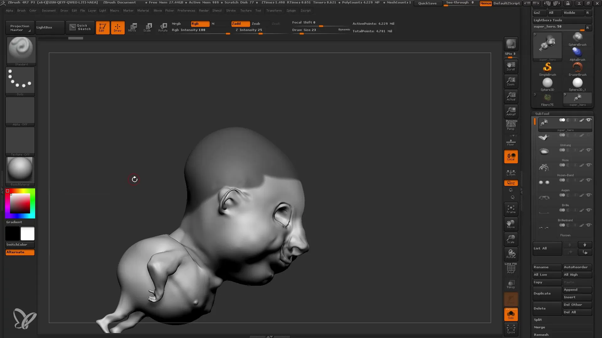 Fibermesh ZBrushis - samm-sammult juhend